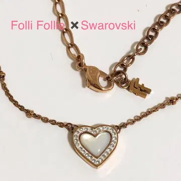 [ 새상품급 ] 폴리폴리 스와로브스키 하트 목걸이