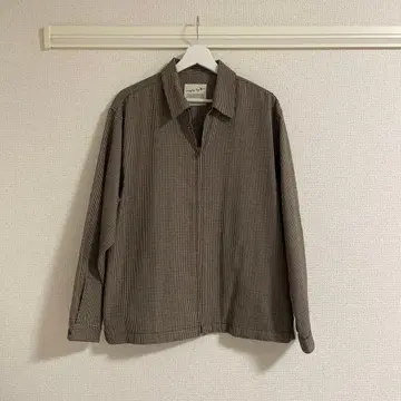 [ 즉시 구매 가능 ] 브라운 체크 무늬 집업 자켓