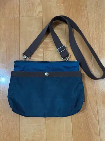 DELFONICS 네이비 브라운 숄더백