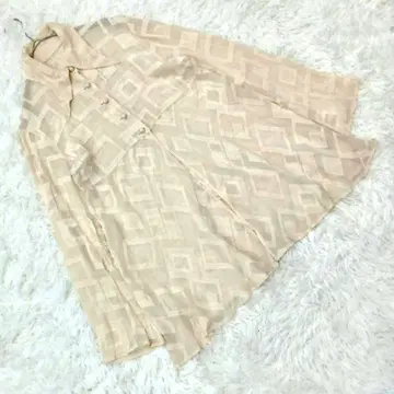 새상품급 캐서린 햄넷 런던 (M) 롱 시어 블라우스 플레어 긴팔