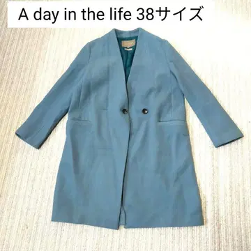 A day in the life 울 코트 38 사이즈 스카이블루 일본제