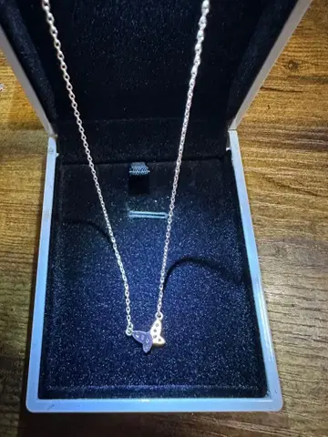 실버 925 나비 모티브 목걸이