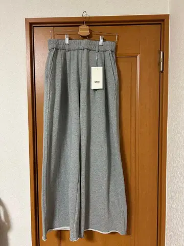 Sinss 그레이 와이드 팬츠 허리밴딩