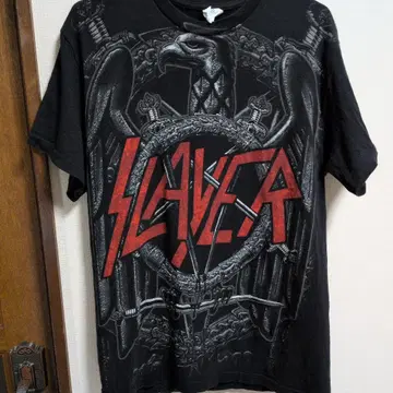 SLAYER 그래픽 프린트 T셔츠 블랙
