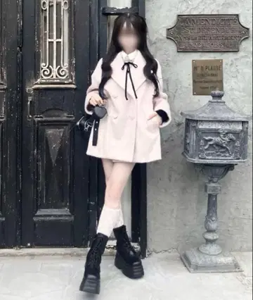 Twinkle 샤기 코트 OLIVE des OLIVE