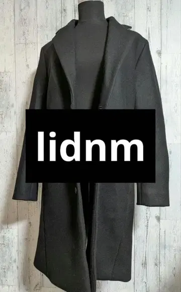 LIDNM 일본제 울 체스터 코트 블랙 M