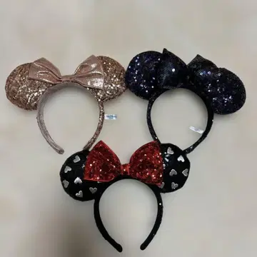 미니 마우스 귀 머리띠 세트