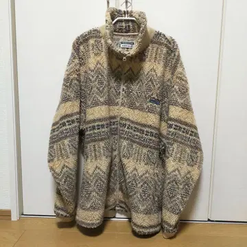 프릭스스토어 자카드 플리스 자켓 베이지