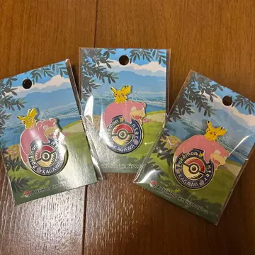 포켓몬 센터 한정판 카가와 로고 핀즈 핀 배지 피카츄 야돈 3개