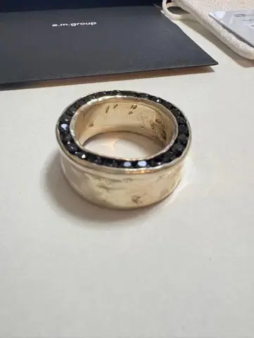 [ e.m. ] 실버 반지 블랙 지르코니아 0401-AR53