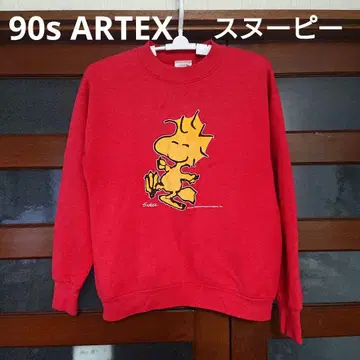 90s ARTEX 스누피 우드스탁 맨투맨 트레이닝복 L