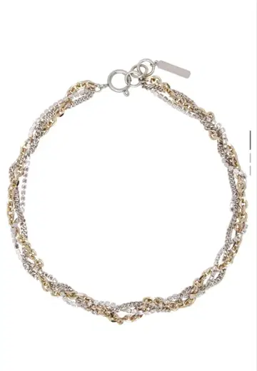 저스틴 클렝케 골드 실버 릴리 목걸이