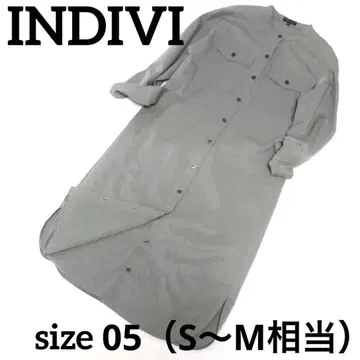 [인디비] 노카라 롱 셔츠 원피스 그레이지 겉옷 체형 커버