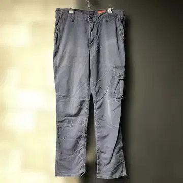 USA 구제 의류 TECGEN 덕 워크 팬츠 네이비 페이드 34 x 34