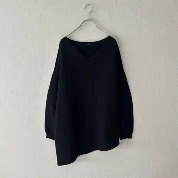 [ BARNYARDSTORM ] 니트 티셔츠 V넥 긴팔 1 블랙