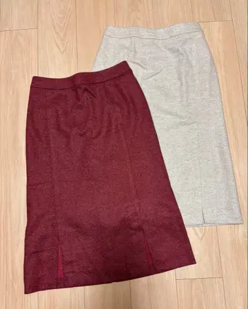 새상품급 이에나 IENA 스트레치 트위드 컬러 스커트 2장 세트 40