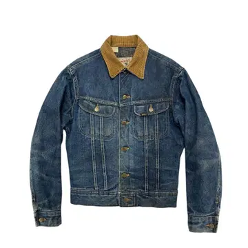 70년대 Lee STORM RIDER 데님 자켓 코듀로이 옷깃