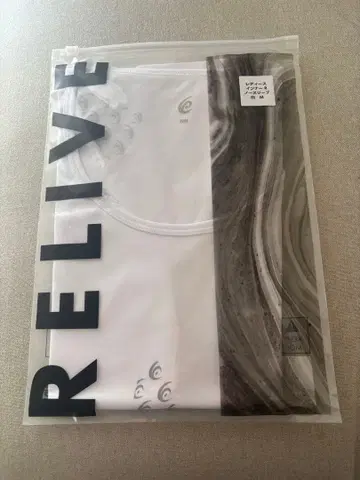 RELIVE 슬리브리스 T셔츠 화이트 블랙 M 사이즈