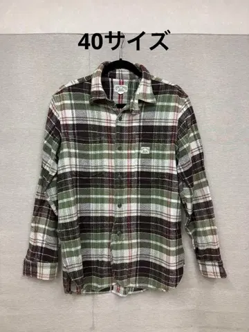 웨스트 라이드 체크 무늬 플란넬 셔츠 40 사이즈