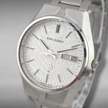 [ 새 배터리 작동 ] 세이코 킹 쿼츠 기요셰 망사 다이얼 데이데이트