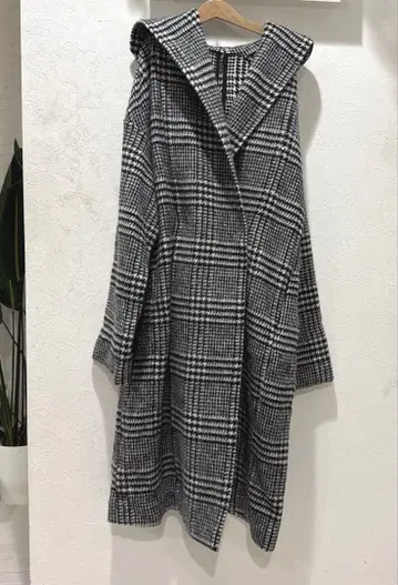 일본제 Bouchon 후드 부착 체스터 코트 체크 부숑 야마다야