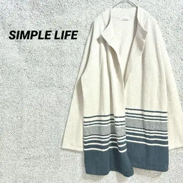 266 심플 라이프 긴팔 가디건 니트 상의 스웨터 롱 L