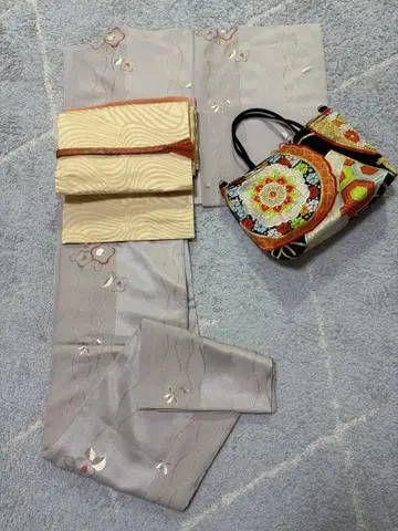 [ 새상품급 ] 구제 의류 기장 152 코몬 이중 기모노