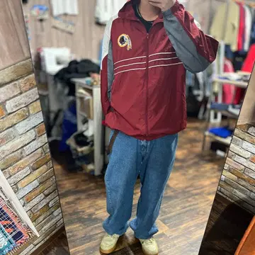 워싱턴 레드스킨스 나일론 자켓 구제 의류 스트릿