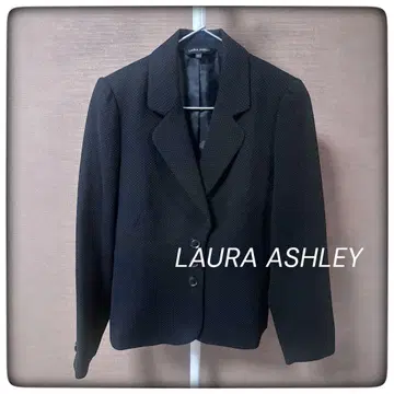 LAURA ASHLEY 도트 테일러드 자켓 블랙 9호 M