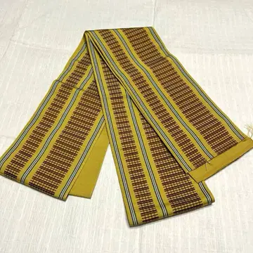 [ 중고품 순수 실크 ] 새상품급! 본고 지쿠젠! 하카타 오리 반폭 오비