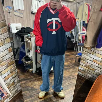 TC 미네소타 트윈스 구제 의류 MLB M 나일론 자켓 네이비/레드