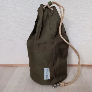 신자부로 캔버스 카키 복조리 숄더백