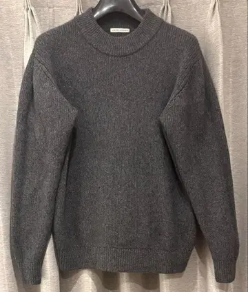 [ UNITED ARROWS ] 카멜 로우 게이지 크루넥 니트