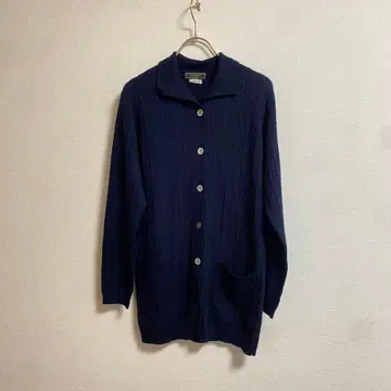 Paul Stuart 네이비 니트 가디건 [ M ] 옷깃 달린