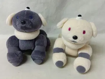 후키후키 AIBO 화이트 그레이 2개 세트 봉제 인형 2002년 SONY