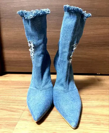 yellow 데님 부츠 M