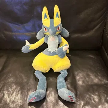 옐로우 컬러 루카리오 메챠모후굿토 봉제 인형 52cm 새상품