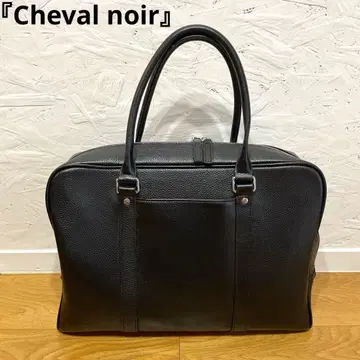 [ Cheval noir ] 천연 가죽 가죽 브리프 케이스 토트백 블랙