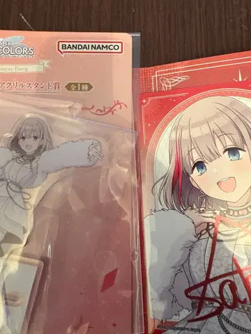 제일복권 아이돌마스터 샤이니 컬러즈 세리자와 아크릴 스탠드 & 안내장