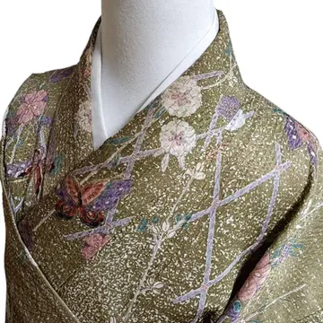 W115 기모노 이중 기모노 화학 섬유 워셔블 기모노 그린