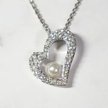 스와로브스키 하트 펄 펜던트