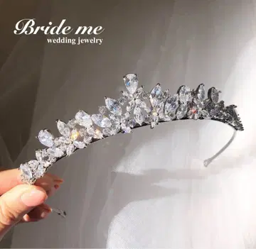Bride me 큐빅 지르코니아 티아라