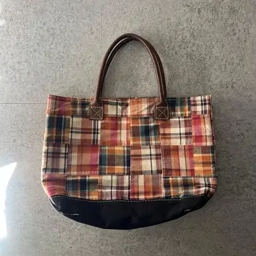 00s L.L.Bean 엘엘빈 패치워크 토트 가죽 핸들