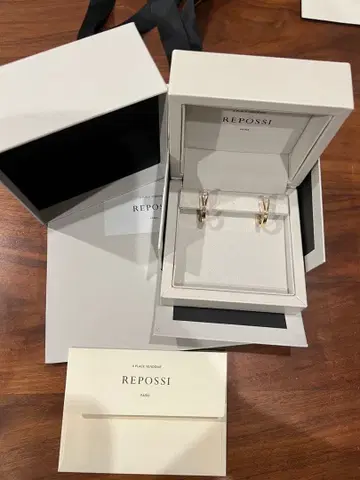 REPOSSI serti inverse 후프 귀걸이 세트