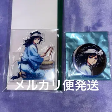 귀멸의 칼날 아와오도리 아크릴 스탠드, 캔뱃지 세트 토미오카 기유