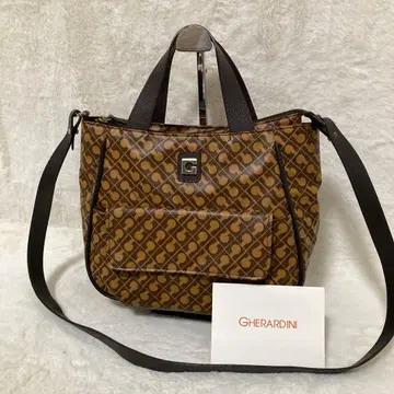 [컨디션 최상] GHERARDINI 핸드백 2way 소프티 브라운