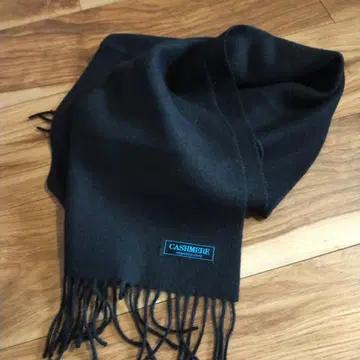 미사용 캐시미어 100% 머플러 블랙