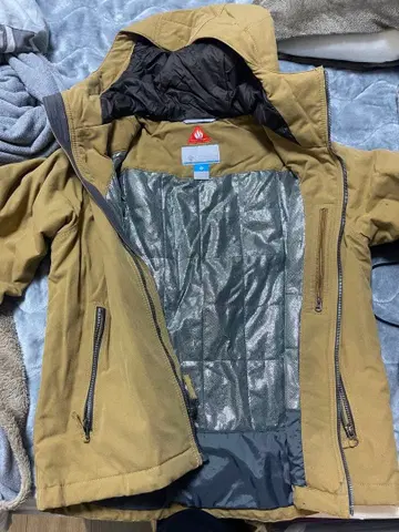 카키 후드 부착 마운틴 후드티 컬럼비아