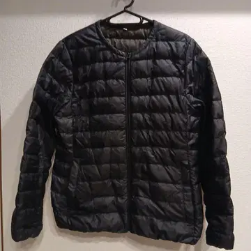 블랙 퀼팅 다운 자켓 L 사이즈