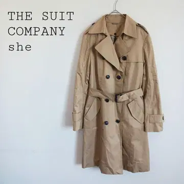 더 수트 컴퍼니 스테디셀러 체크 무늬 라이너 세트 트렌치코트 허리 벨트